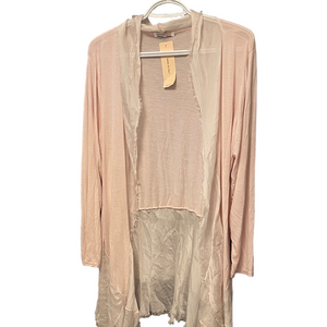 Nwt’s Made in Italy Blush Colour Open Cover Up With Silk Details Size Small